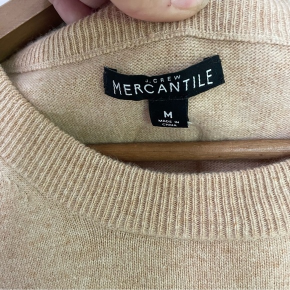 [J. Crew] Women's Tan Crewneck Ruffle Wool Blend Pullover Sweater - Picture 5 of 10